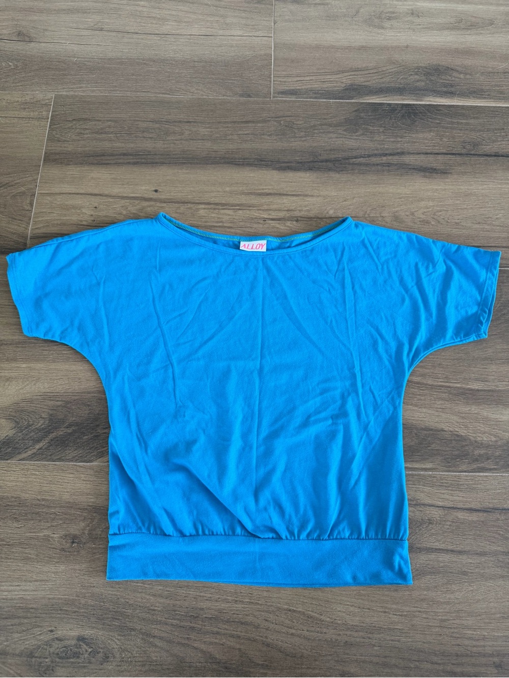 Vintage Blue Alloy Dolman Sleeve Top